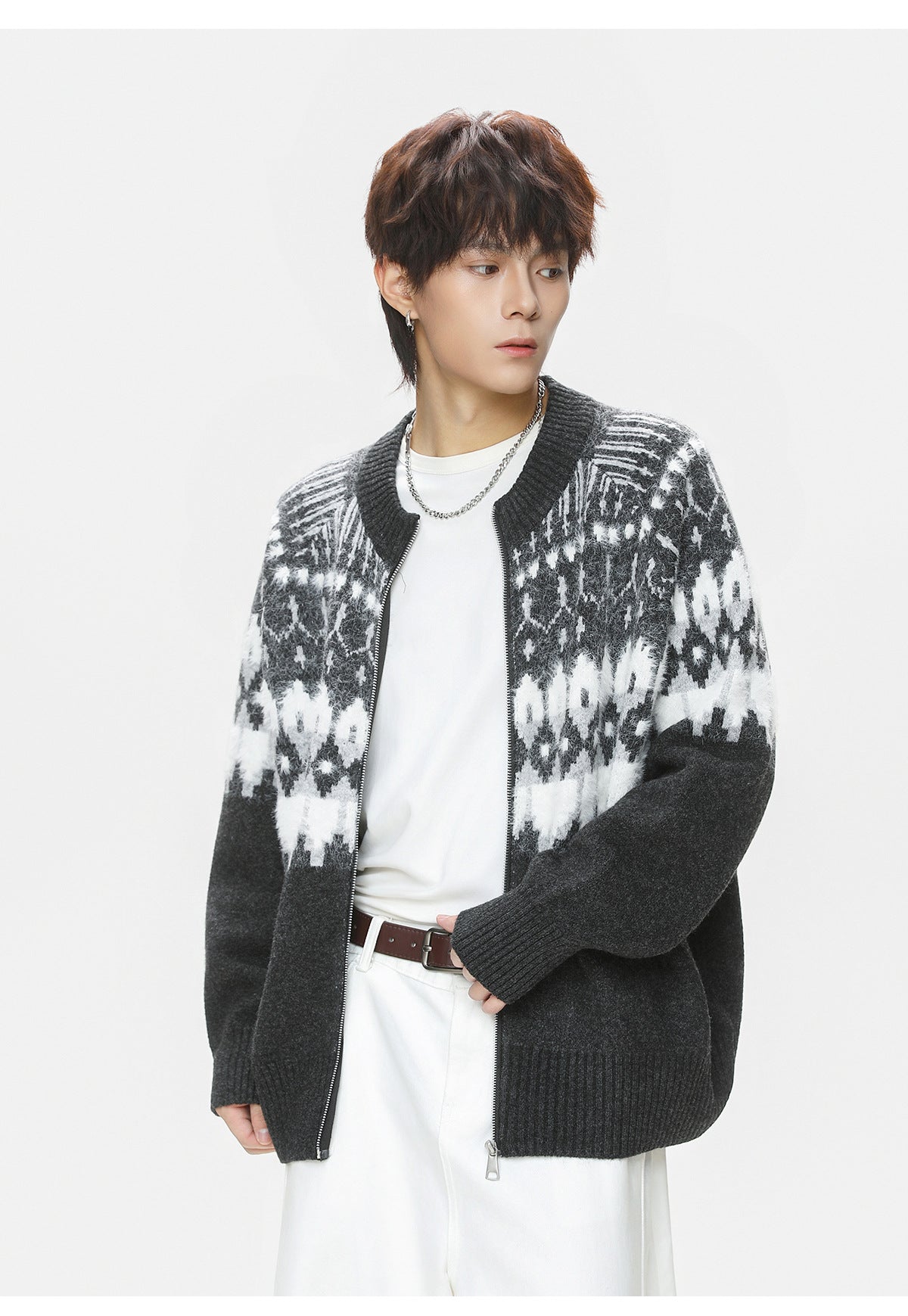 The Ember Row Stand Collar Cardigan