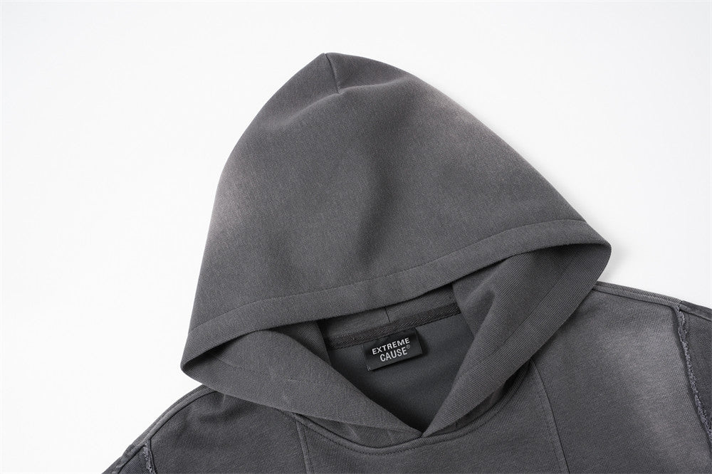 The Ash Worn Distressed Pullover Hoodie