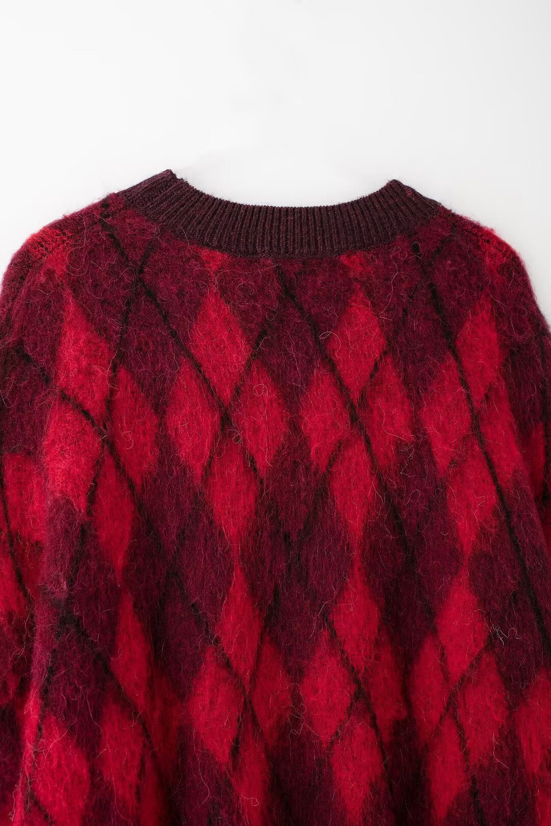 The Ruby Lattice Diamond Knit Sweater