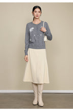 The Petal Thread Embroidered Knit Cardigan