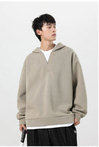 Men’s long sleeve hoodie with hood detail
