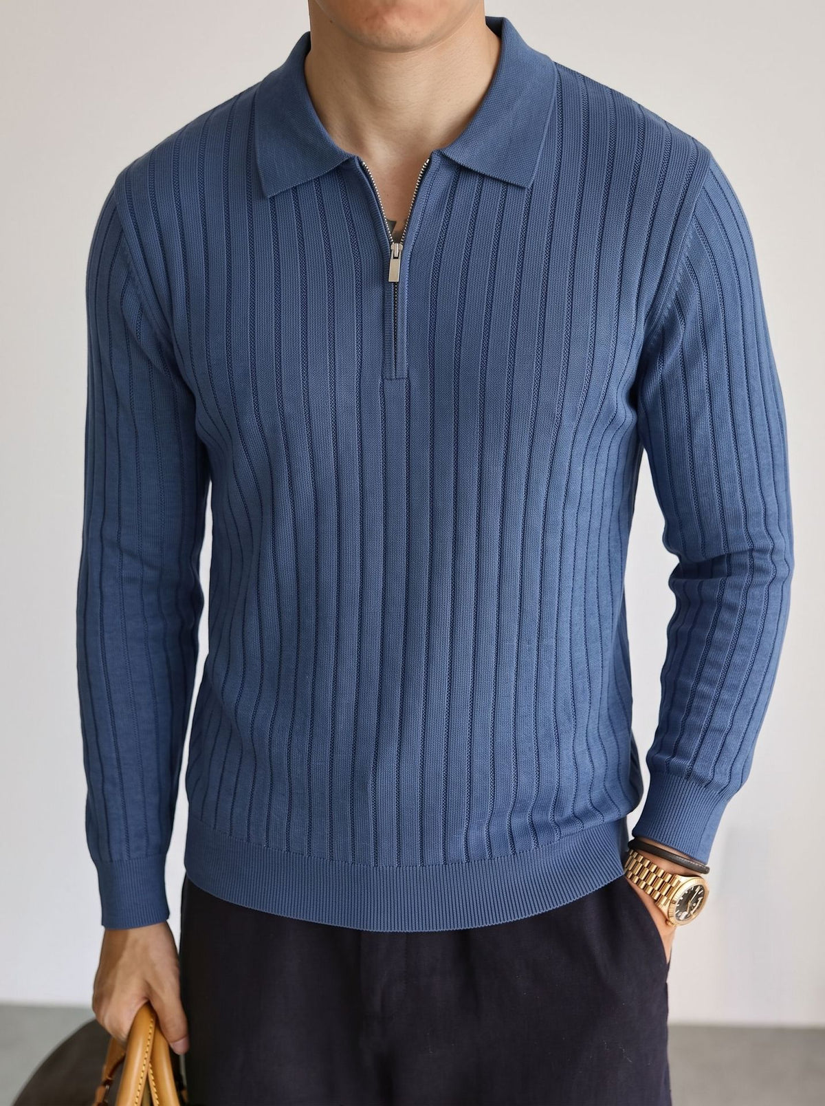 The Alpine Mist Half Zip Sweater
