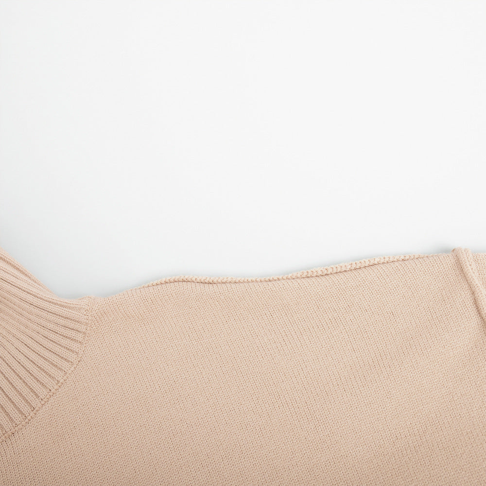 The Ivory Frost High Neck Sweater