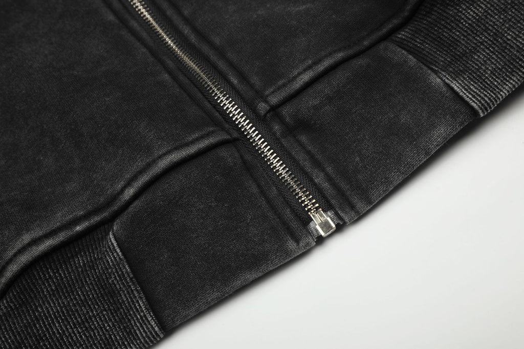 The Patchwork Crest Vintage Hooded Jacket