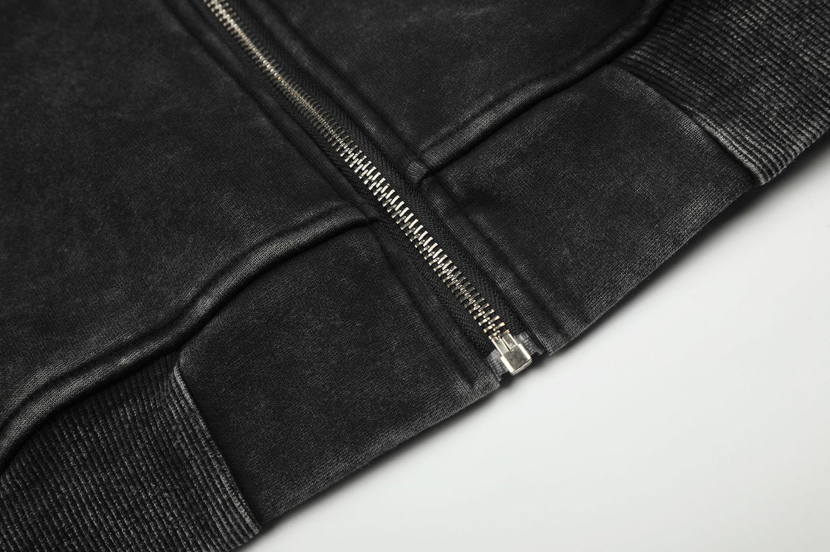 The Patchwork Crest Vintage Hooded Jacket