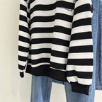 The Monochrome Line Striped Crewneck Sweatshirt