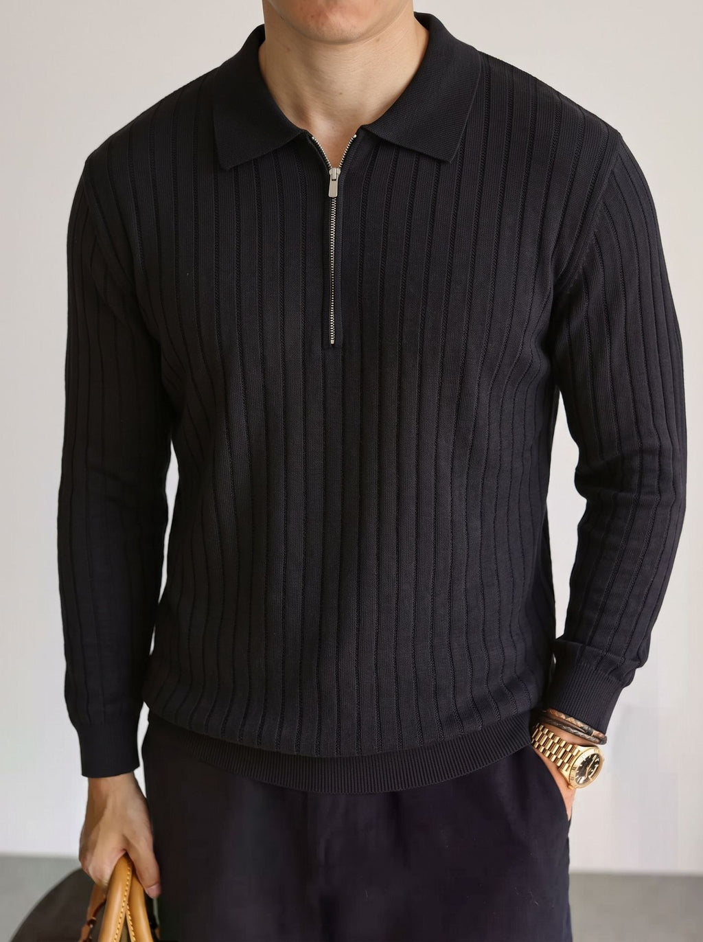 The Alpine Mist Half Zip Sweater
