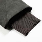The Graphite Flip Collar Faux Leather Jacket