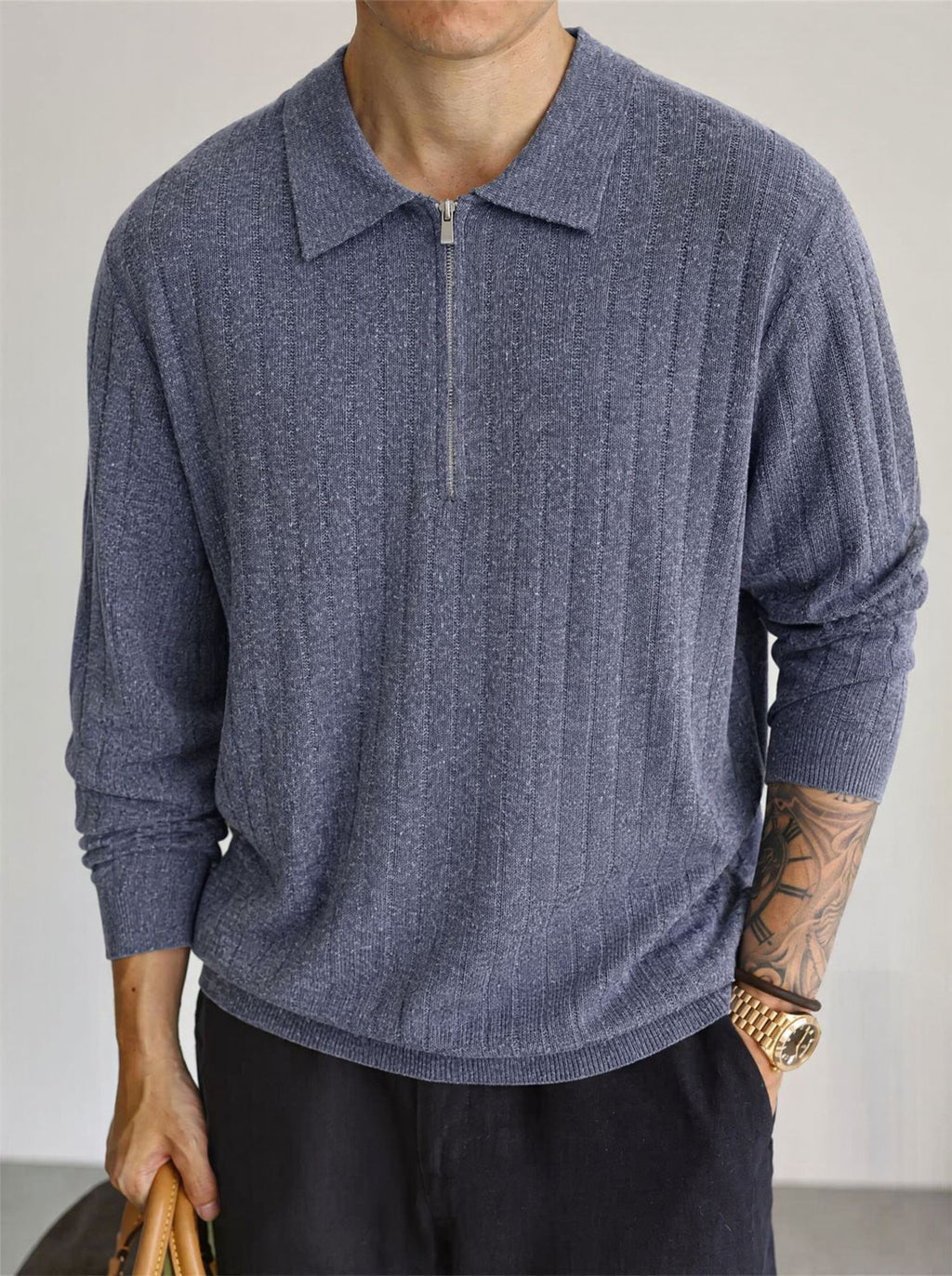 The Alpine Mist Half Zip Sweater