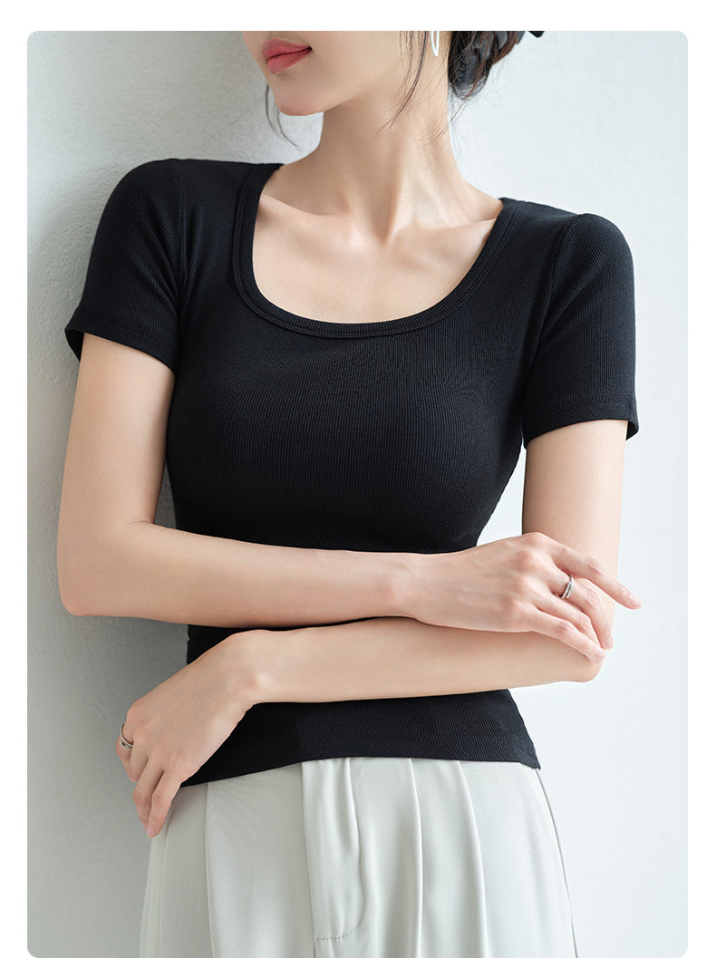 Milk Tea Muse Square Neck Tee