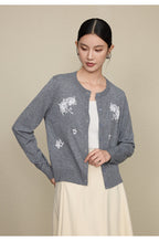 The Petal Thread Embroidered Knit Cardigan