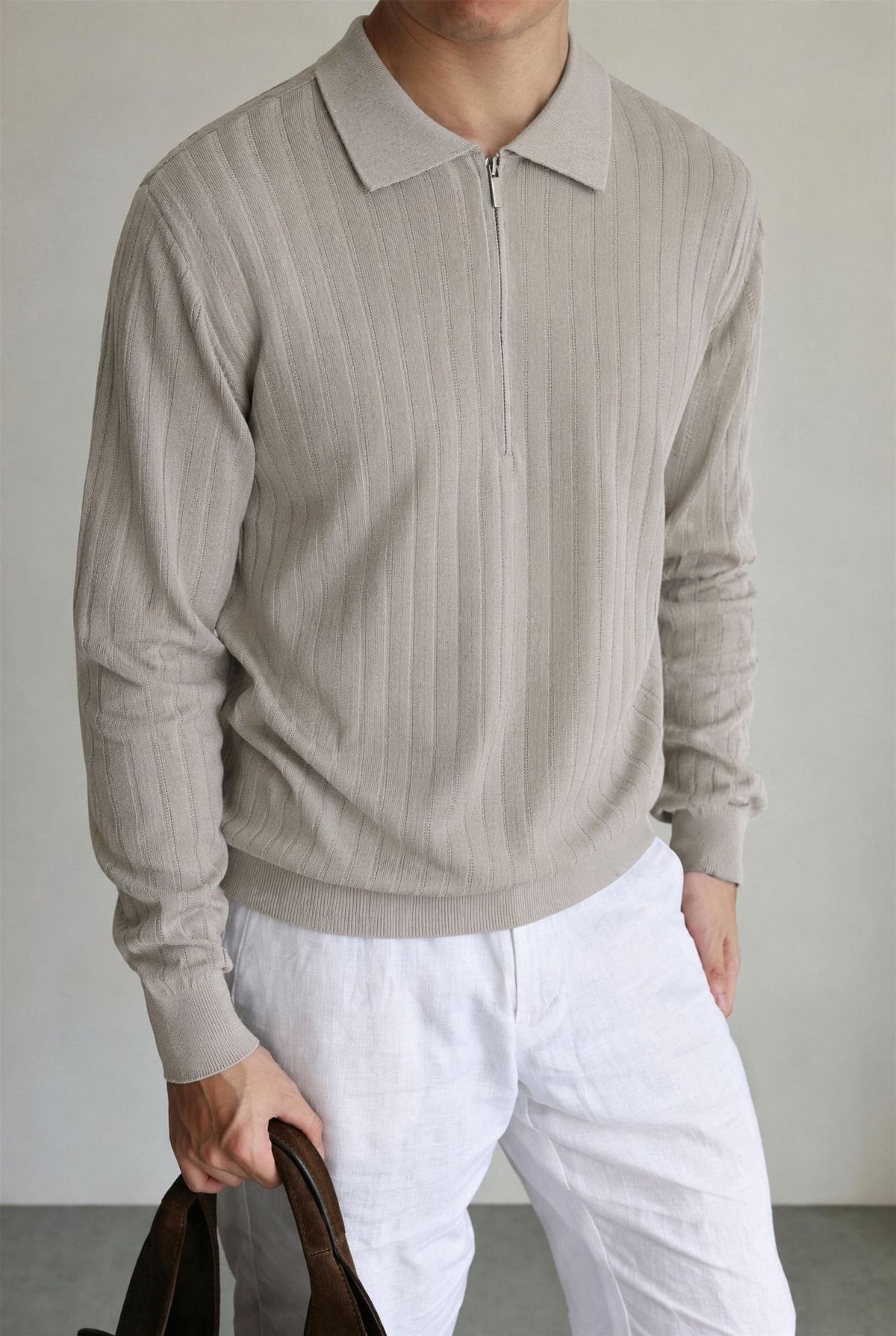 The Alpine Mist Half Zip Sweater