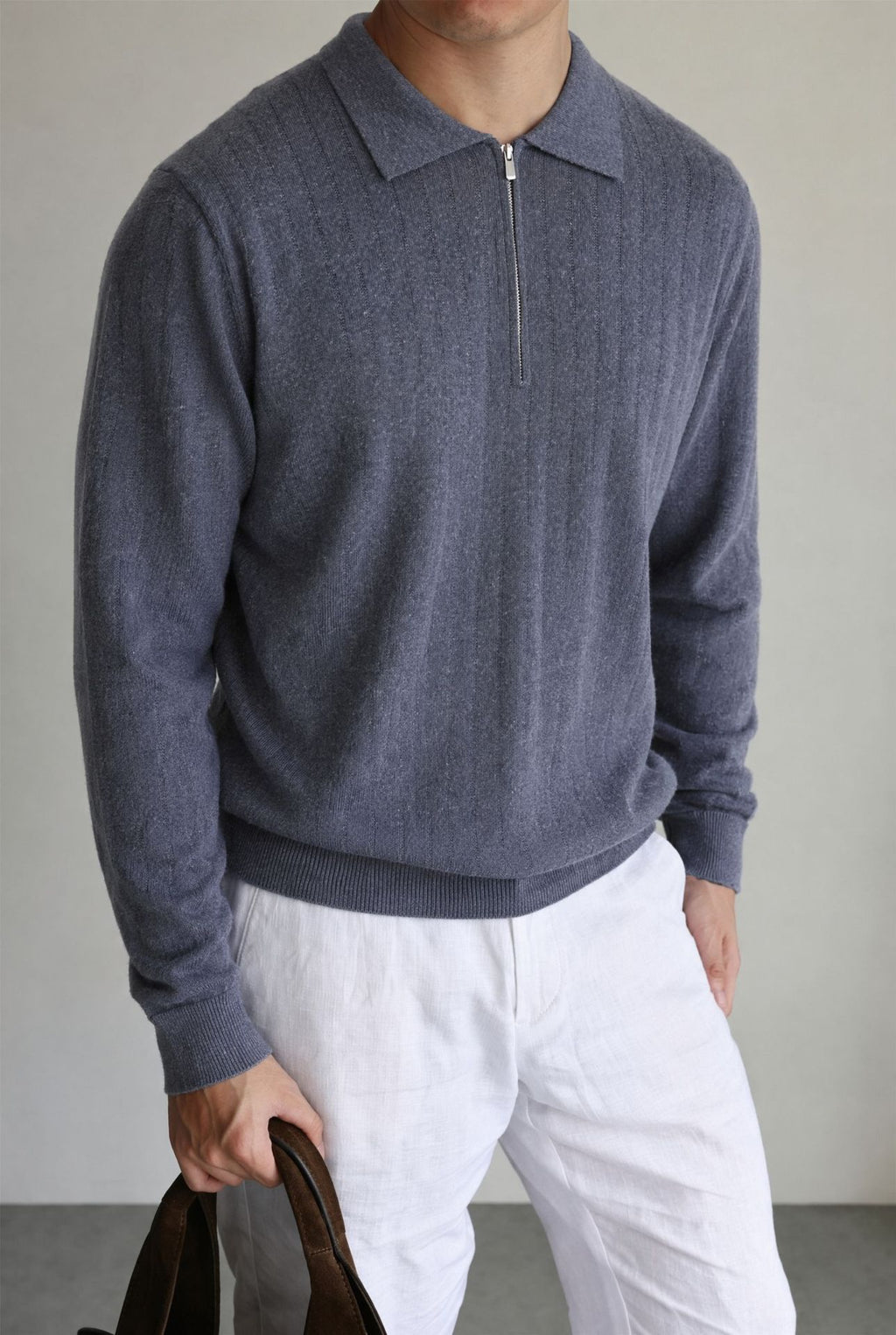 The Alpine Mist Half Zip Sweater