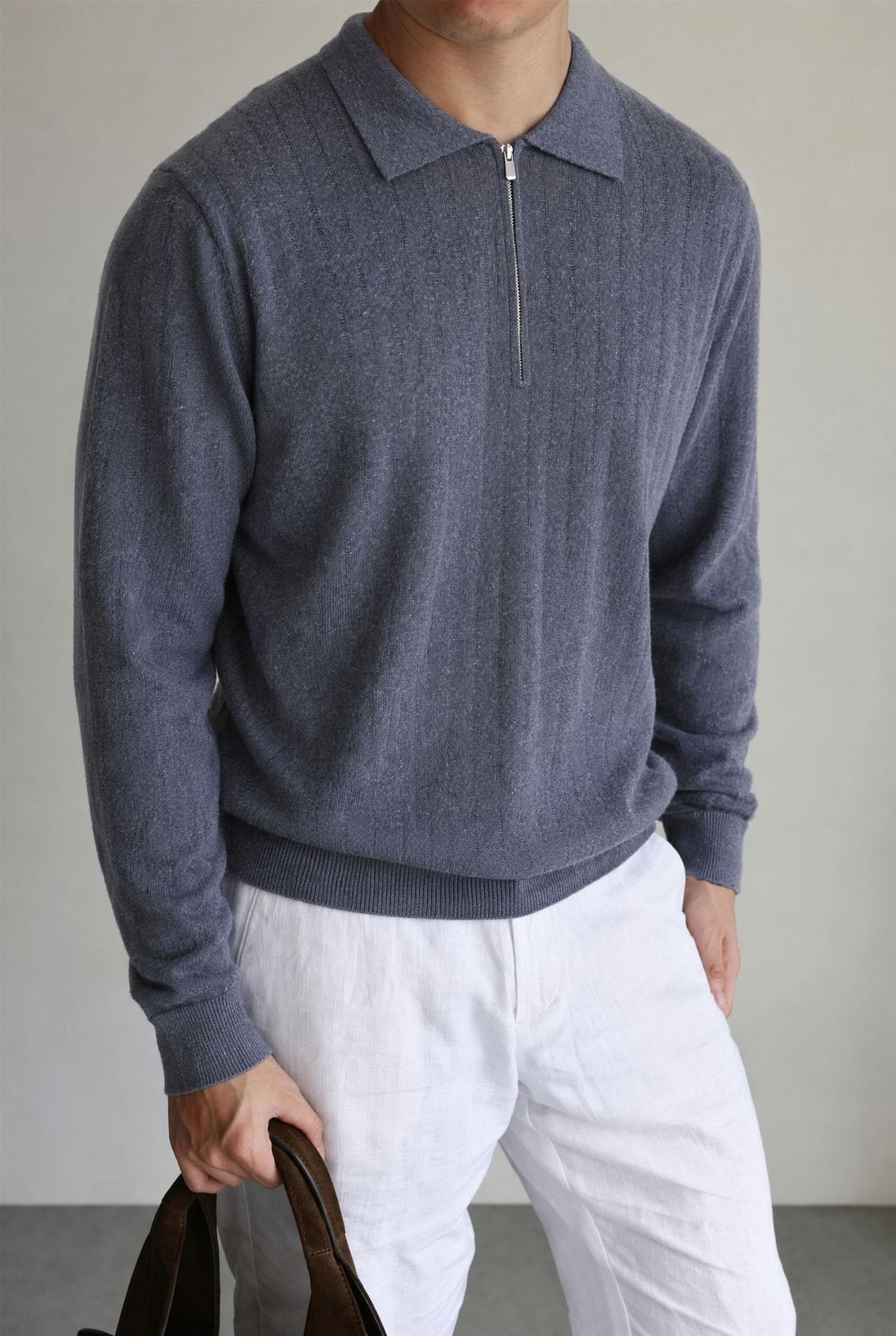 The Alpine Mist Half Zip Sweater