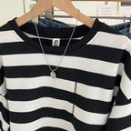 The Monochrome Line Striped Crewneck Sweatshirt