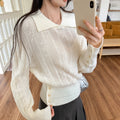 Classic Knit Polo Top for Women