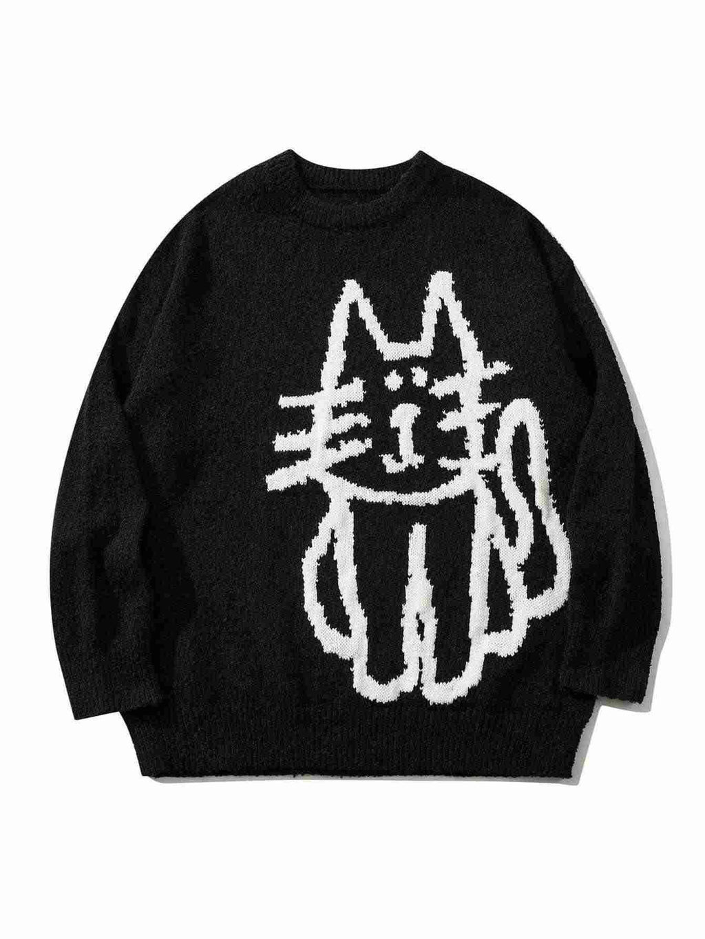 The Whisker Tale Cartoon Cat Sweater