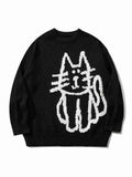 The Whisker Tale Cartoon Cat Sweater