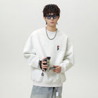The Quiet Thread Embroidered Round Neck Sweatshirt