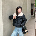 The Lumen Shine Lapel Padded Jacket