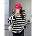 The Piano Key Spliced Stripe Sweatshirt