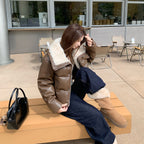The Lumen Shine Lapel Padded Jacket