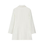 Literary Retro Blazer Skirt Outfit