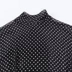 Polka Dot Bow Shirt & Long Skirt Set