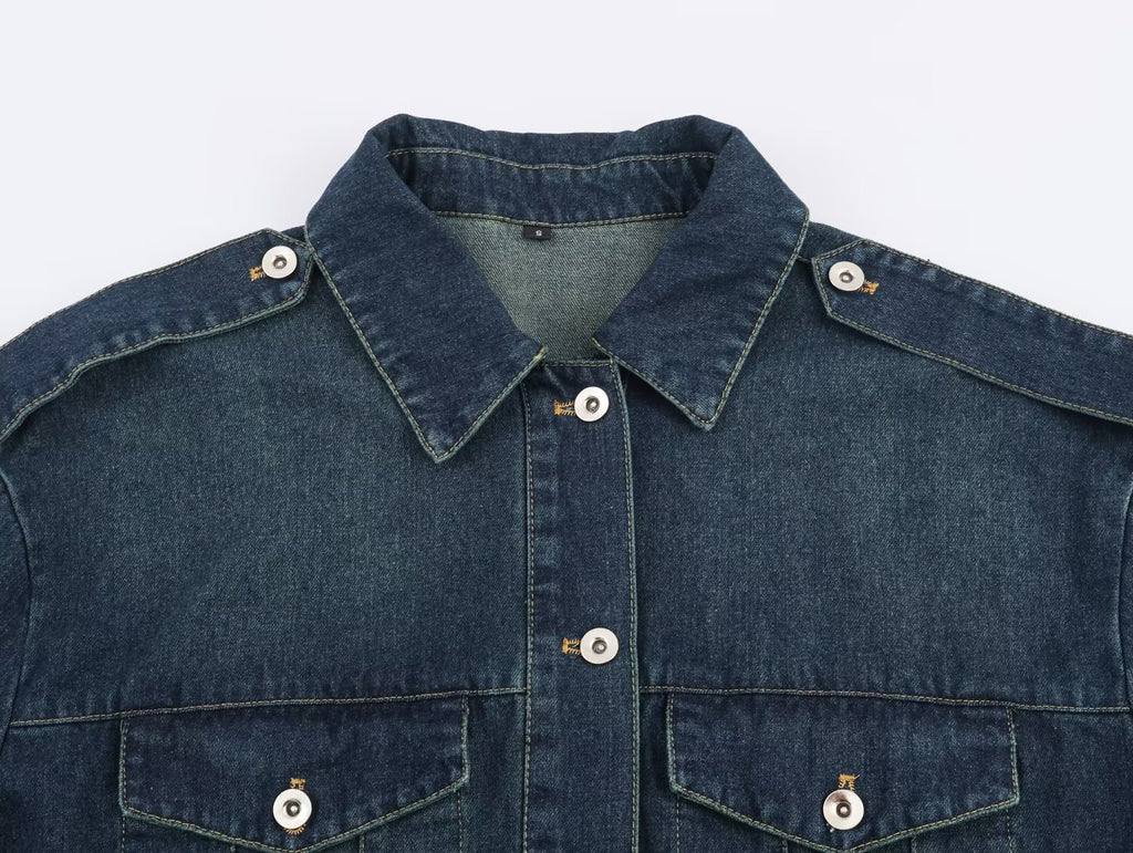 Retro Denim Jacket & Pants Set