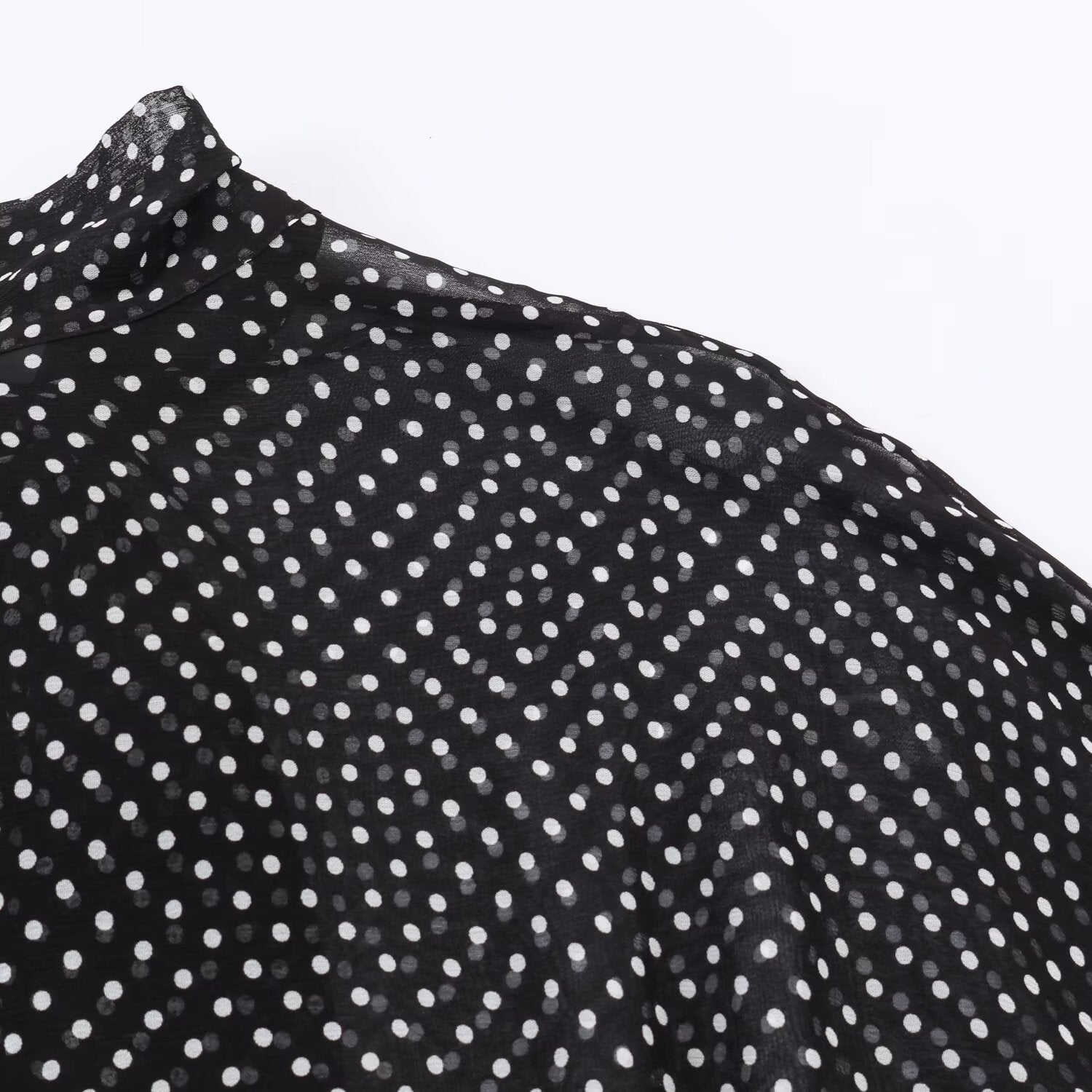 Polka Dot Bow Shirt & Long Skirt Set