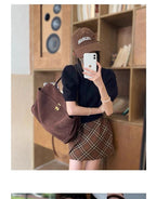 Vintage Autumn Winter Suede Tote Bag