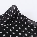Polka Dot Bow Shirt & Long Skirt Set