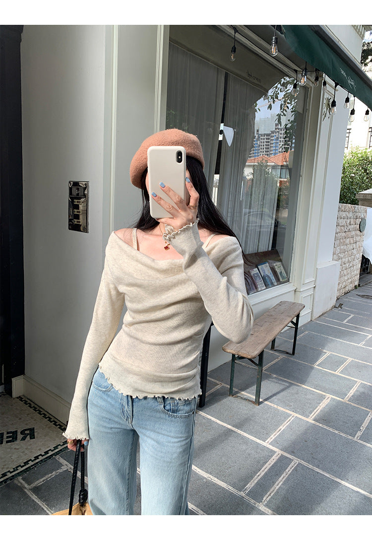 Off-Shoulder Knit Top