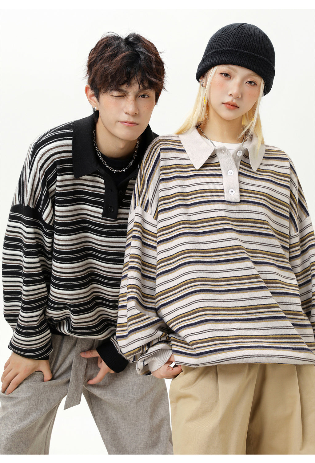 The Camden Stripe Polo Knit