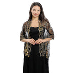 Long Fringe Sequin Shawl