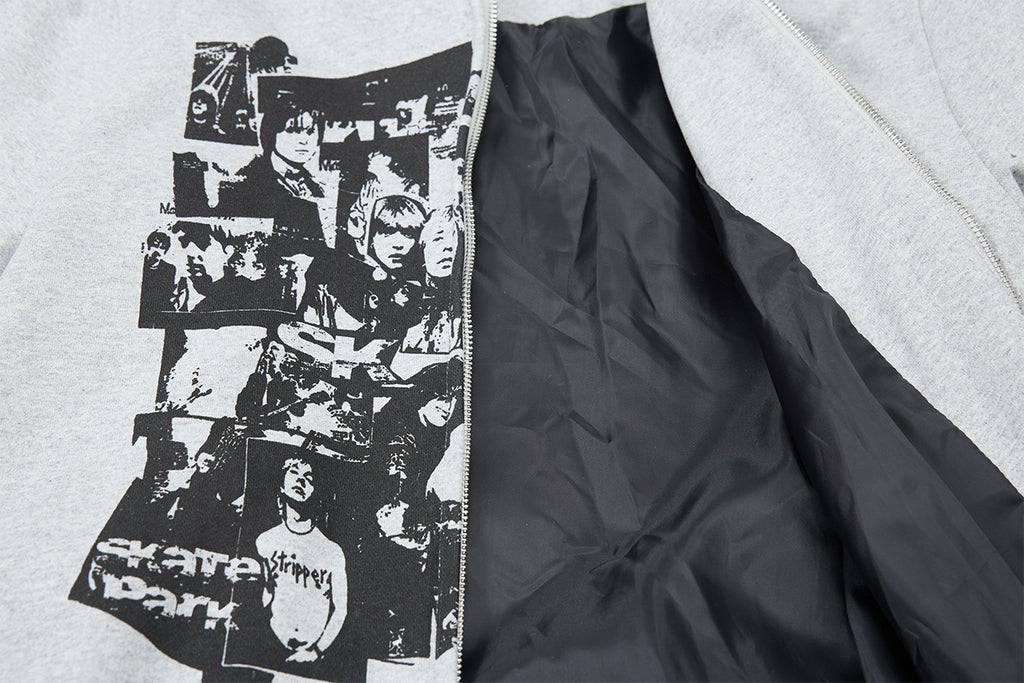 Retro Streetwear Zip Hoodie