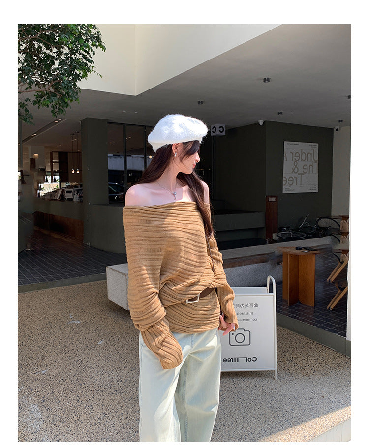 Lazy Chic Long Sleeve Knit Top