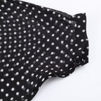 Polka Dot Bow Shirt & Long Skirt Set