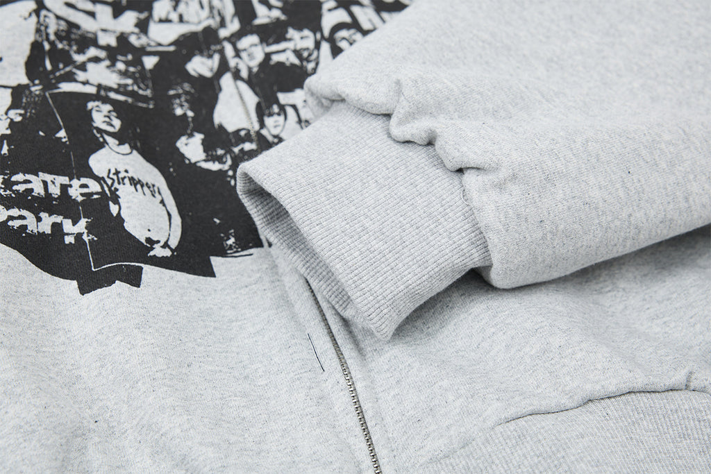Retro Streetwear Zip Hoodie