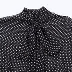 Polka Dot Bow Shirt & Long Skirt Set