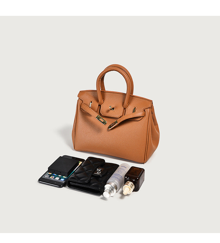 Classic Women’s PU Leather Tote Bag – Luxury Vegan Top Handle Handbag