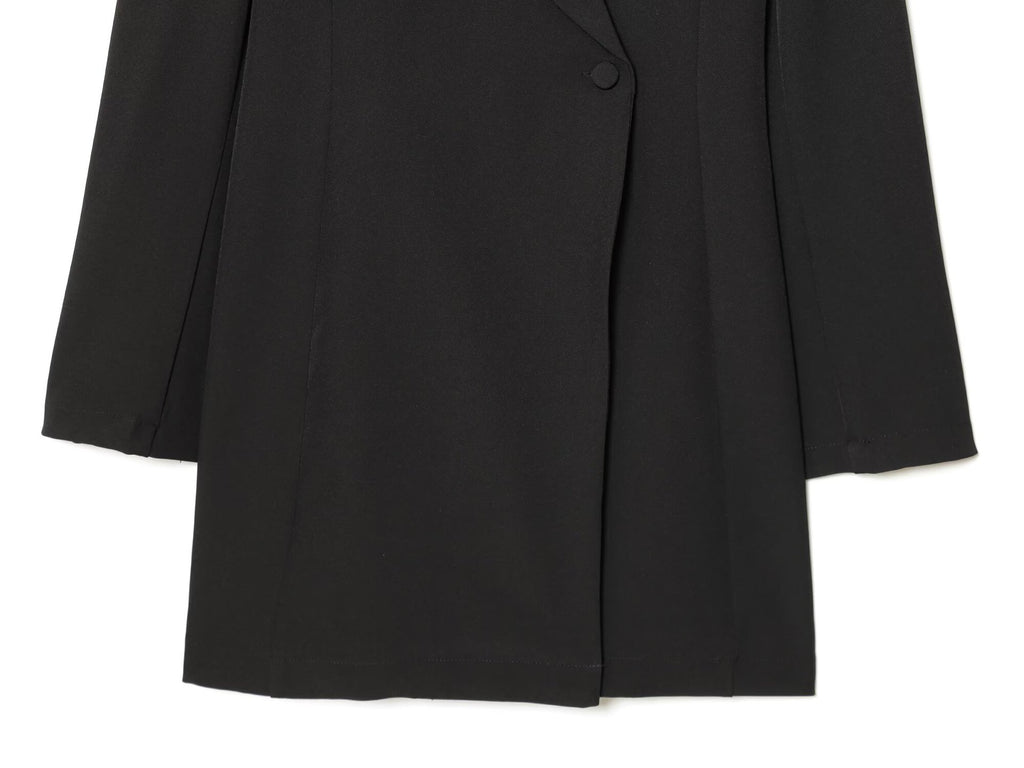 Literary Retro Blazer Skirt Outfit