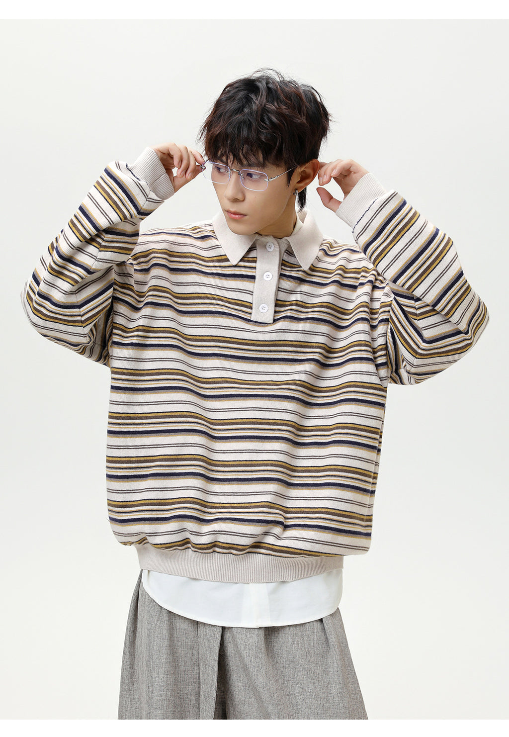 The Camden Stripe Polo Knit