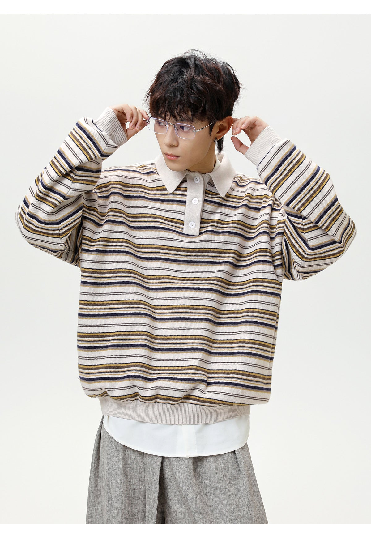 The Camden Stripe Polo Knit