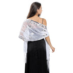 Long Fringe Sequin Shawl
