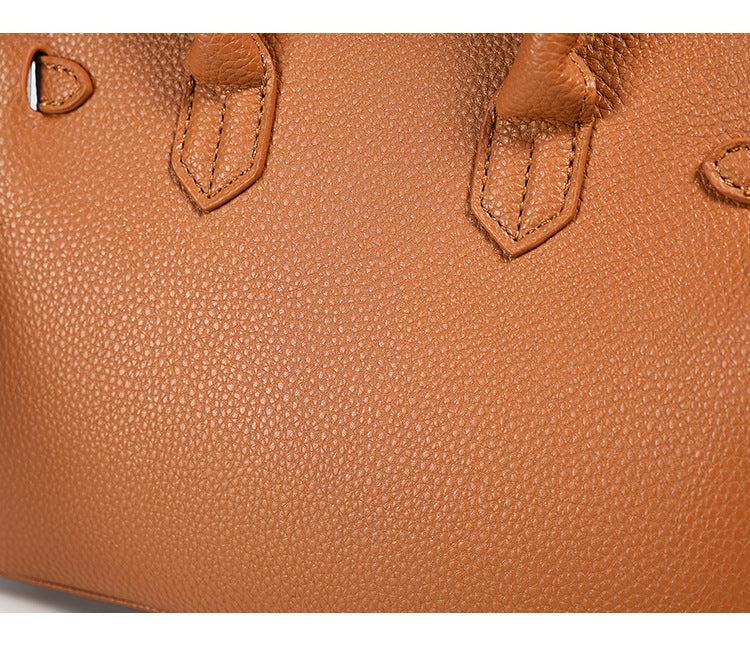 Classic Women’s PU Leather Tote Bag – Luxury Vegan Top Handle Handbag