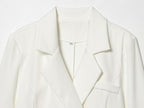 Literary Retro Blazer Skirt Outfit
