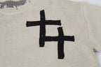 Jacquard Cross Knit Sweater