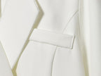 Literary Retro Blazer Skirt Outfit