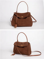 Vintage Autumn Winter Suede Tote Bag